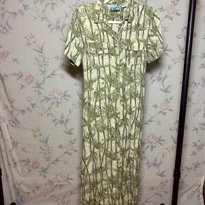 Bamboo Print Maxi Dress